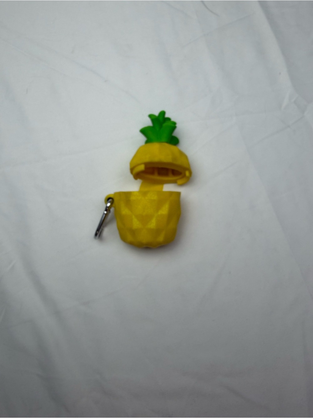 Bath & Body Works Yellow Pineapple Kids Keychain Case with Green Top